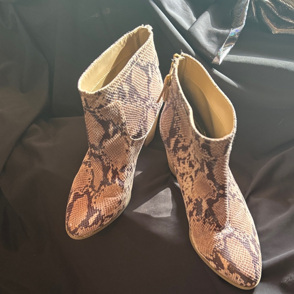 Snakeskin Ankle Boots